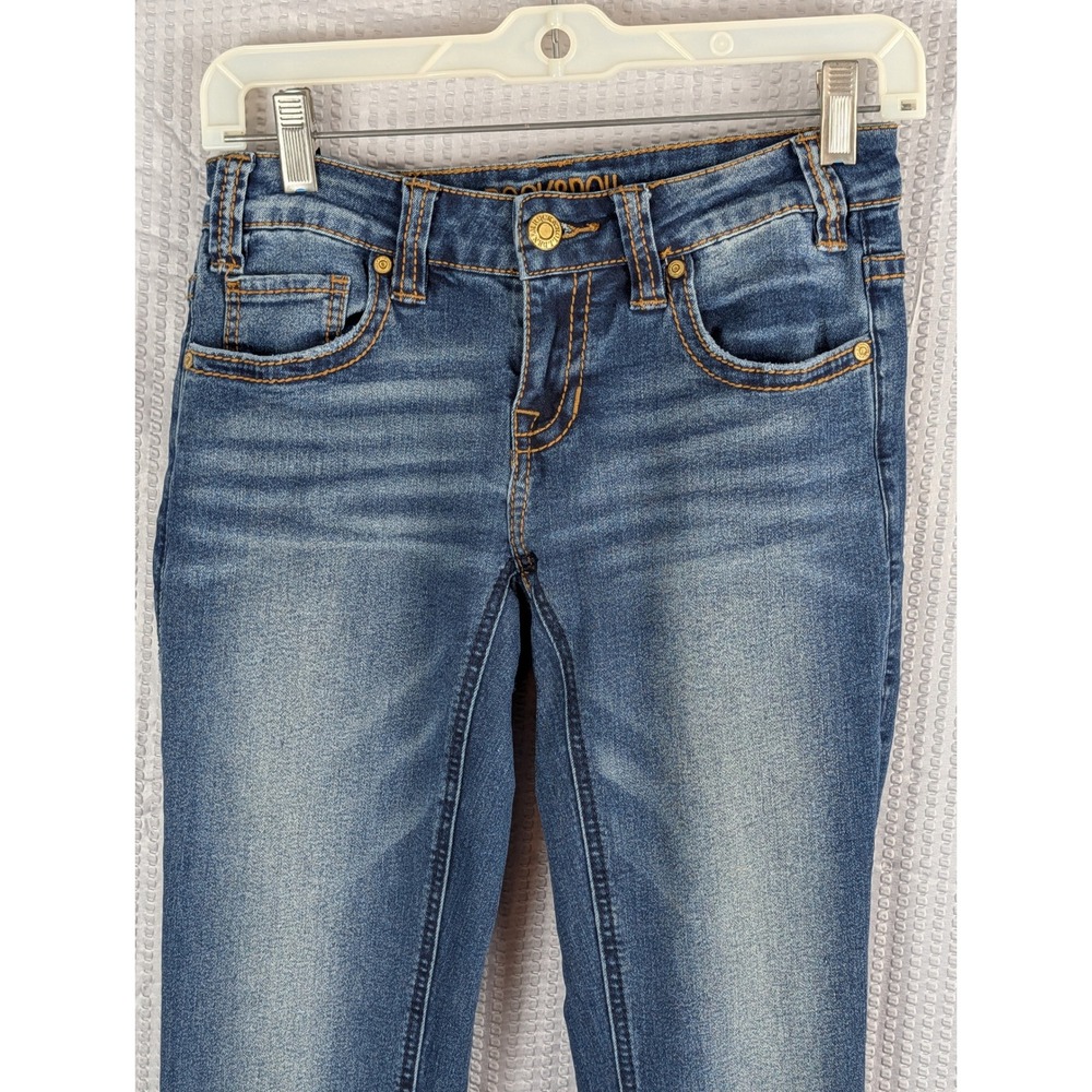 Rock and Roll Cowgirl Women Trouser Jeans Medium Wash Blue 25x32 Wide Leg Denim